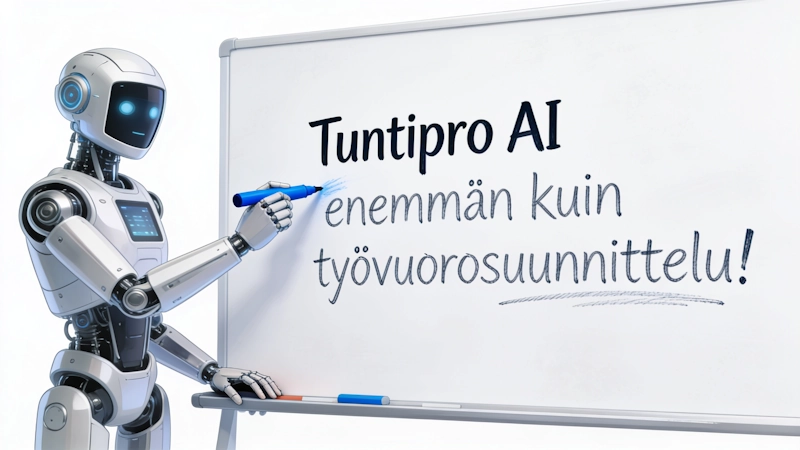 Tuntipro AI 100% AI natiivi työvuorosuunnittelu ja työajan seuranta